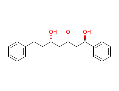 Molecular Structure of 103654-23-5 (3-Heptanone,1,5-dihydroxy-1,7-diphenyl-, (1R,5S)-)