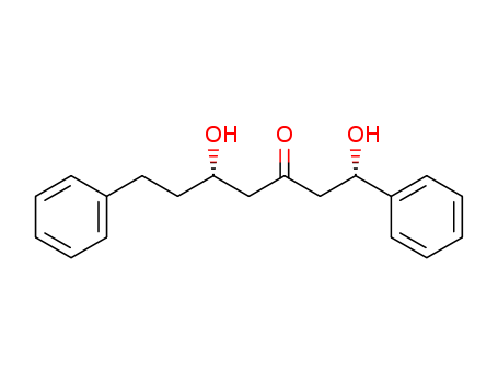Molecular Structure of 103654-24-6 (3-Heptanone,1,5-dihydroxy-1,7-diphenyl-, (1S,5S)-)