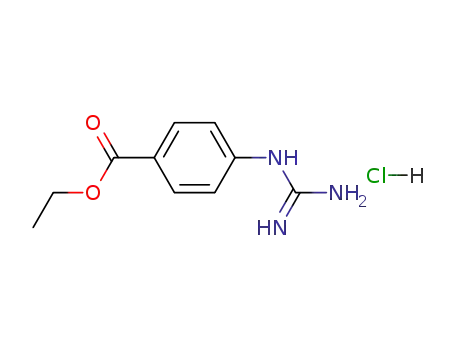 Molecular Structure of 24503-25-1 (ethyl 4-[(diaminomethylidene)amino]benzoate)