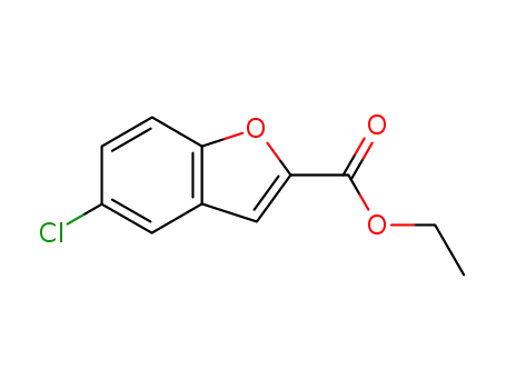 Molecular Structure of 59962-89-9 (5-Chloro-benzofuran-2-carboxylic acid ethyl ester)