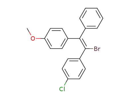 Molecular Structure of 1239-60-7 (1-[(E)-2-bromo-2-(4-chlorophenyl)-1-phenylethenyl]-4-methoxybenzene)