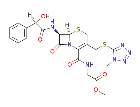 <i>N</i>-[(6<i>R</i>)-7<i>t</i>-((<i>R</i>)-2-hydroxy-2-phenyl-acetylamino)-3-(1-methyl-1<i>H</i>-tetrazol-5-ylsulfanylmethyl)-8-oxo-(6<i>r</i><i>H</i>)-5-thia-1-aza-bicyclo[4.2.0]oct-2-ene-2-carbonyl]-glycine methyl ester