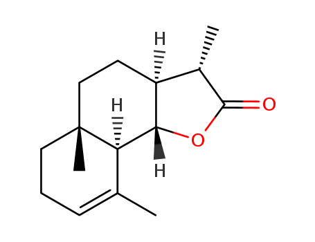 10180-76-4,Naphtho[1,2-b]furan-2(3H)-one,3a,4,5,5a,6,7,9a,9b-octahydro-3,5a,9-trimethyl-, (3S,3aS,5aR,9aR,9bS)-,Eudesm-3-en-12-oicacid, 6a-hydroxy-, g-lactone, (11S)- (8CI);Naphtho[1,2-b]furan-2(3H)-one, 3a,4,5,5a,6,7,9a,9b-octahydro-3,5a,9-trimethyl-,[3S-(3a,3aa,5ab,9aa,9bb)]-; 11b,13-Dihydro-a-cyclocostunolide;Dihydro-a-cyclocostunolide; a-Cyclocostunolide, dihydro-; a-Cyclodihydrocostunolide; a-Santenolide