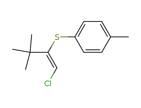 Molecular Structure of 83759-14-2 ((Z)-1-chloro-3,3-dimethyl-2-p-tolylthiobut-1-ene)