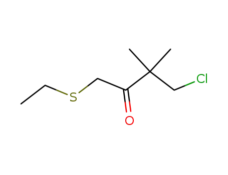 Molecular Structure of 146679-12-1 (4-chloro-1-(ethylthio)-3,3-dimethyl-2-butanone)