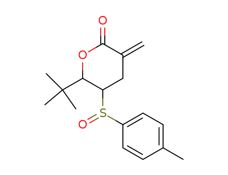 2H-Pyran-2-one,
6-(1,1-dimethylethyl)tetrahydro-3-methylene-5-[(4-methylphenyl)sulfinyl]-