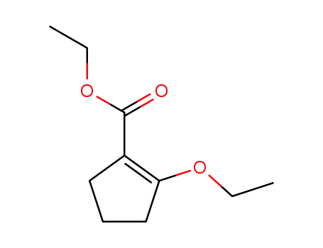 Molecular Structure of 23153-72-2 (1-Cyclopentene-1-carboxylic acid, 2-ethoxy-, ethyl ester)