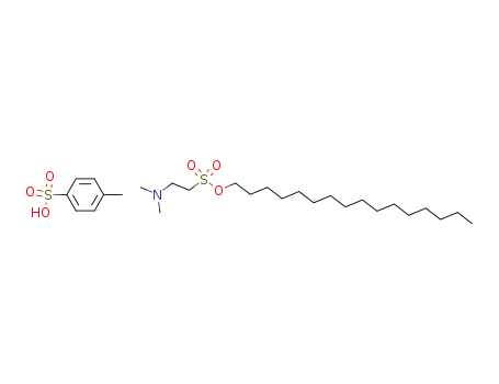 Molecular Structure of 83634-82-6 (2-Dimethylamino-ethanesulfonic acid hexadecyl ester; compound with toluene-4-sulfonic acid)