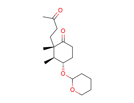 (2S,3S,4S)-2,3-Dimethyl-2-(3-oxo-butyl)-4-(tetrahydro-pyran-2-yloxy)-cyclohexanone