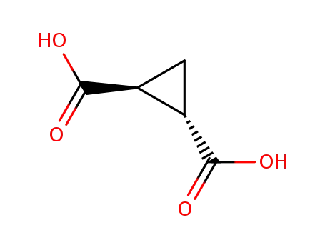 Molecular Structure of 14590-54-6 (1α,2β-Cyclopropanedicarboxylic acid)