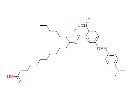 Benzoic acid, 5-[[4-(dimethylamino)phenyl]azo]-2-nitro-,
11-carboxy-1-hexylundecyl ester