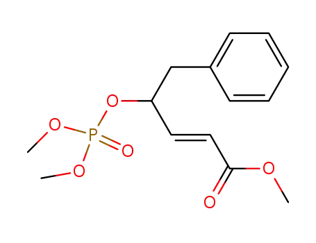 2-Pentenoic acid, 4-[(dimethoxyphosphinyl)oxy]-5-phenyl-, methyl ester,
(E)-