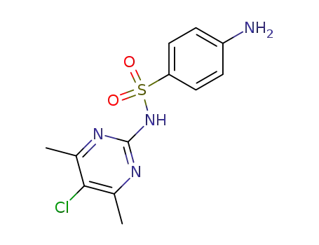 Molecular Structure of 7510-86-3 (4-amino-N-(5-chloro-4,6-dimethylpyrimidin-2-yl)benzenesulfonamide)