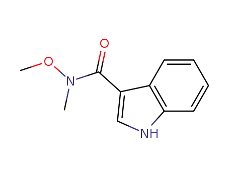 Molecular Structure of 214759-95-2 (N-METHOXY-N-METHYL-1H-INDOLE-3-CARBOXAMIDE)