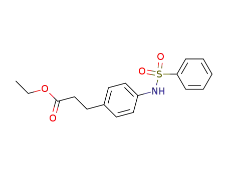 3-(4-benzenesulfonylamino-phenyl)-propionic acid ethyl ester