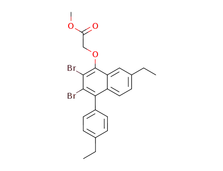 Acetic acid,
[[2,3-dibromo-7-ethyl-4-(4-ethylphenyl)-1-naphthalenyl]oxy]-, methyl
ester