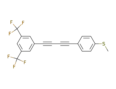 1-[4-(4-Methylsulfanyl-phenyl)-buta-1,3-diynyl]-3,5-bis-trifluoromethyl-benzene