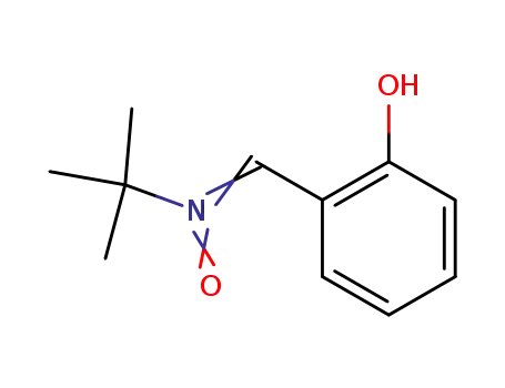 Molecular Structure of 104883-60-5 (Phenol, 2-[[(1,1-dimethylethyl)oxidoimino]methyl]-)