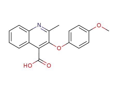 Molecular Structure of 24260-35-3 (4-Quinolinecarboxylic acid, 3-(4-methoxyphenoxy)-2-methyl-)