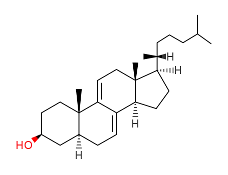 Molecular Structure of 566-96-1 (5α-Cholesta-7,9(11)-dien-3β-ol)