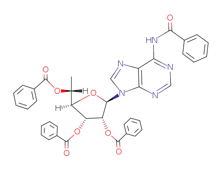 (6<i>R</i>)-tri-<i>O</i>-benzoyl-6-(6-benzoylamino-purin-9-yl)-L-3,6-anhydro-1-deoxy-allitol