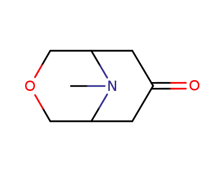 Molecular Structure of 7224-81-9 (9-Methyl-3-oxa-9-azabicyclo[3.3.1]nonan-7-one)