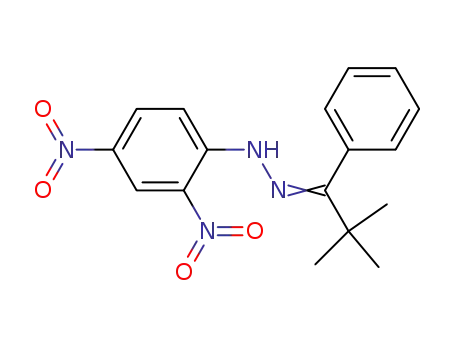 Molecular Structure of 59830-27-2 (1-(2,2-dimethyl-1-phenylpropylidene)-2-(2,4-dinitrophenyl)hydrazine)