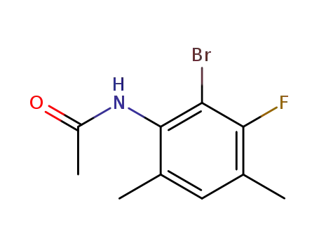 Molecular Structure of 389-46-8 (N-(2-bromo-3-fluoro-4,6-dimethylphenyl)acetamide)