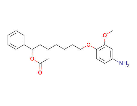 15382-90-8,7-(4-amino-2-methoxyphenoxy)-1-phenylheptyl acetate,1-Heptanol,7-(4-amino-2-methoxyphenoxy)-1-phenyl-, acetate (6CI); 1-Heptanol,7-(4-amino-2-methoxyphenoxy)-1-phenyl-, acetate (ester) (8CI)