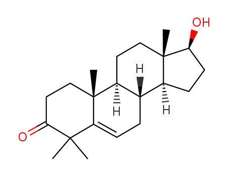 Molecular Structure of 5062-44-2 ((17beta)-17-hydroxy-4,4-dimethylandrost-5-en-3-one)