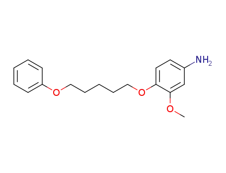 Molecular Structure of 107779-32-8 (3-methoxy-4-(5-phenoxypentoxy)aniline)