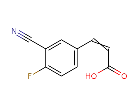 Molecular Structure of 603992-53-6 (2-Propenoic acid, 3-(3-cyano-4-fluorophenyl)-)
