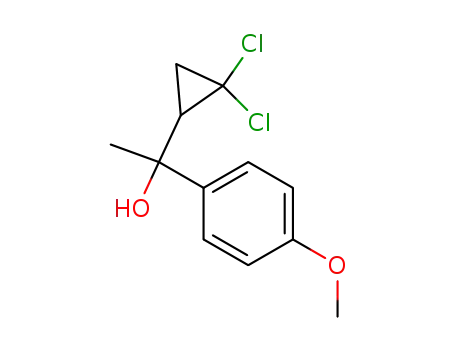Molecular Structure of 61971-70-8 (Benzenemethanol, a-(2,2-dichlorocyclopropyl)-4-methoxy-a-methyl-)
