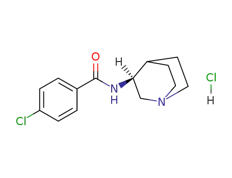 Benzamide, N-(3R)-1-azabicyclo(2.2.2)oct-3-yl-4-chloro-, hydrochloride (1:1)