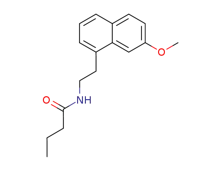 Molecular Structure of 138112-99-9 (N-[2-(7-methoxynaphthalen-1-yl)ethyl]butanamide)