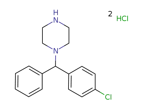 Molecular Structure of 894-56-4 (1-[(4-chlorophenyl)benzyl]piperazinium chloride)