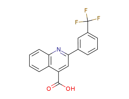 Molecular Structure of 1533-16-0 (4-Quinolinecarboxylic acid, 2-[3-(trifluoromethyl)phenyl]-)