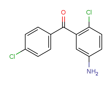 Molecular Structure of 62261-32-9 (Methanone, (5-amino-2-chlorophenyl)(4-chlorophenyl)-)