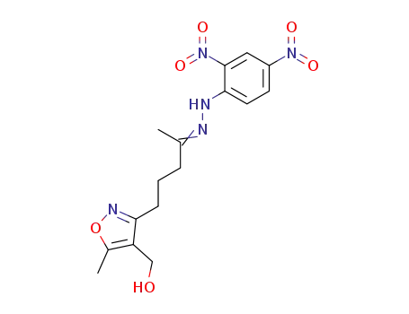 5-(4-hydroxymethyl-5-methyl-isoxazol-3-yl)-pentan-2-one (2,4-dinitro-phenyl)-hydrazone