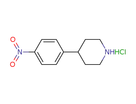 Molecular Structure of 883194-93-2 (4-(4-NITRO-PHENYL)-PIPERIDINE HYDROCHLORIDE)