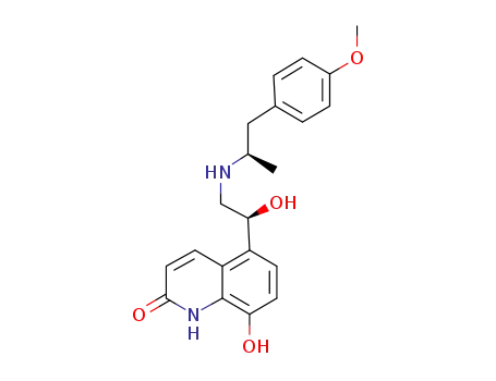 Molecular Structure of 147568-66-9 (8-hydroxy-5-[1-hydroxy-2-[2-(4-methoxyphenyl)propan-2-ylamino]ethyl]-1H-quinolin-2-one)