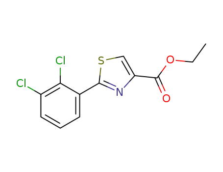 Molecular Structure of 175276-86-5 (ETHYL 2-(2,3-DICHLOROPHENYL)-1,3-THIAZOLE-4-CARBOXYLATE)