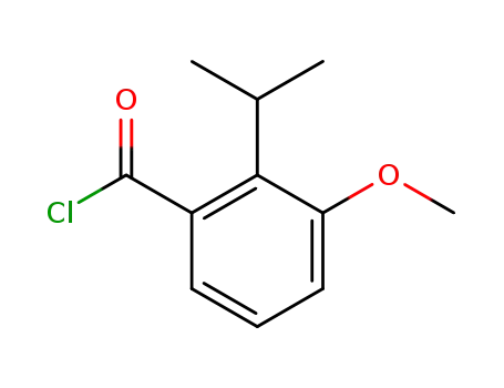 Molecular Structure of 440123-70-6 (Benzoyl chloride, 3-methoxy-2-(1-methylethyl)- (9CI))