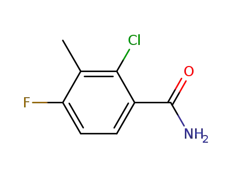 Molecular Structure of 924626-56-2 (Benzamide, 2-chloro-4-fluoro-3-methyl-)