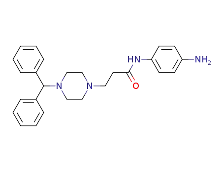 Molecular Structure of 107314-44-3 (1-Piperazinepropanamide, N-(4-aminophenyl)-4-(diphenylmethyl)-)