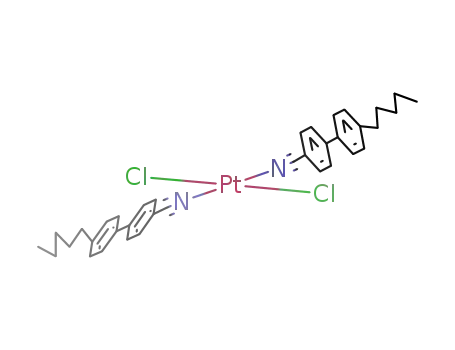 trans-{PtCl<sub>2</sub>(4-pentyl-4'-cyanobiphenyl)2}