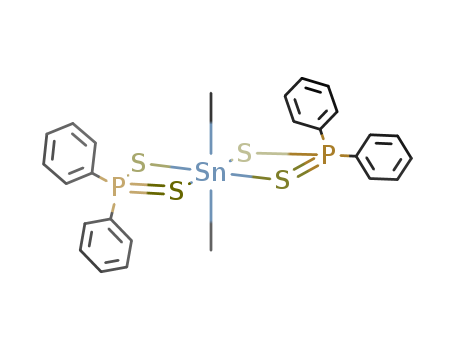 Molecular Structure of 10586-87-5 (Stannane,bis[(diphenylphosphinothioyl)thio]dimethyl- (9CI))