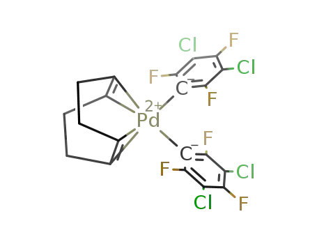 Molecular Structure of 198142-61-9 ([Pd(3,5-dichloro-2,4,6-trifluorophenyl)2(1,5-cyclooctadiene)])