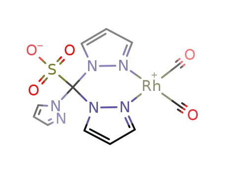 Molecular Structure of 354112-52-0 (dicarbonyl[tris(pyrazol-1-yl)methanesulfonato]rhodium(I))