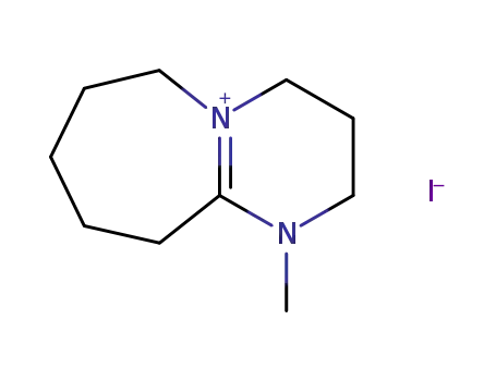 Molecular Structure of 41315-96-2 (8-Methyl-8-aza-1-azonia-bicyclo<5.4.0>undec-1(7)-en-jodid)